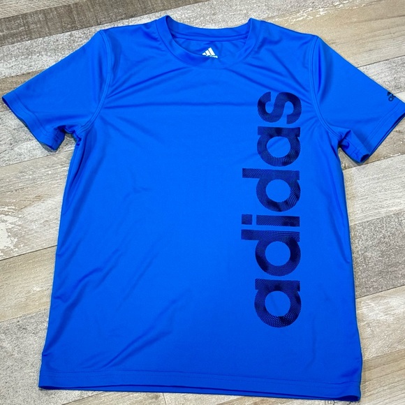 Boy’s Adidas Blue Dri-fit T-Shirt - Size Medium 10/12 - Picture 1 of 4